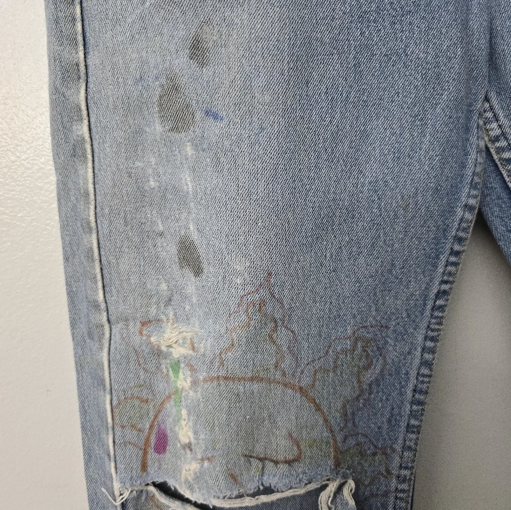 Levi's Distressed Blue Jeans